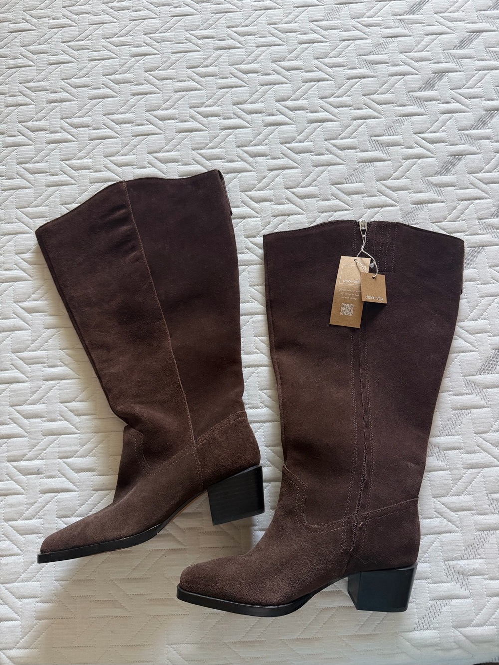 Dolce vita Classic Brown Suede Knee-High Boots - Women